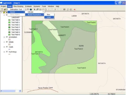Figure 1.  Main AgSimGIS screen. 