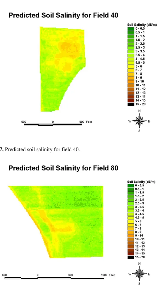 Figure 7. Predicted soil salinity for field 40. 