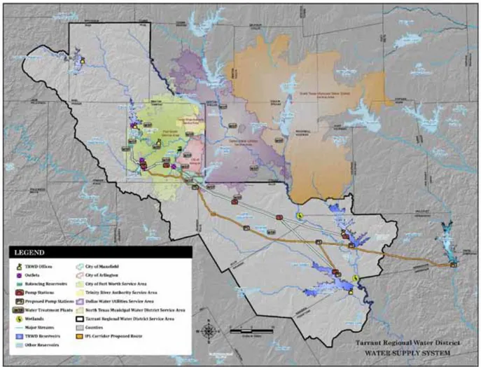 Figure 3. Tarrant Regional Water District service area. 