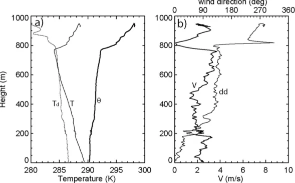 Figure 6 illustrates UWKA measurements along the track. Corrected heights of the 994-hPa surface (Fig