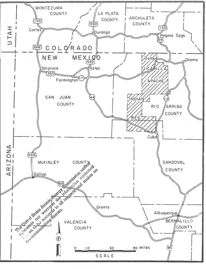 Figure  L  Location  map,  Jicarilla  Apache  Indian  Reservation,  New  Mexico 