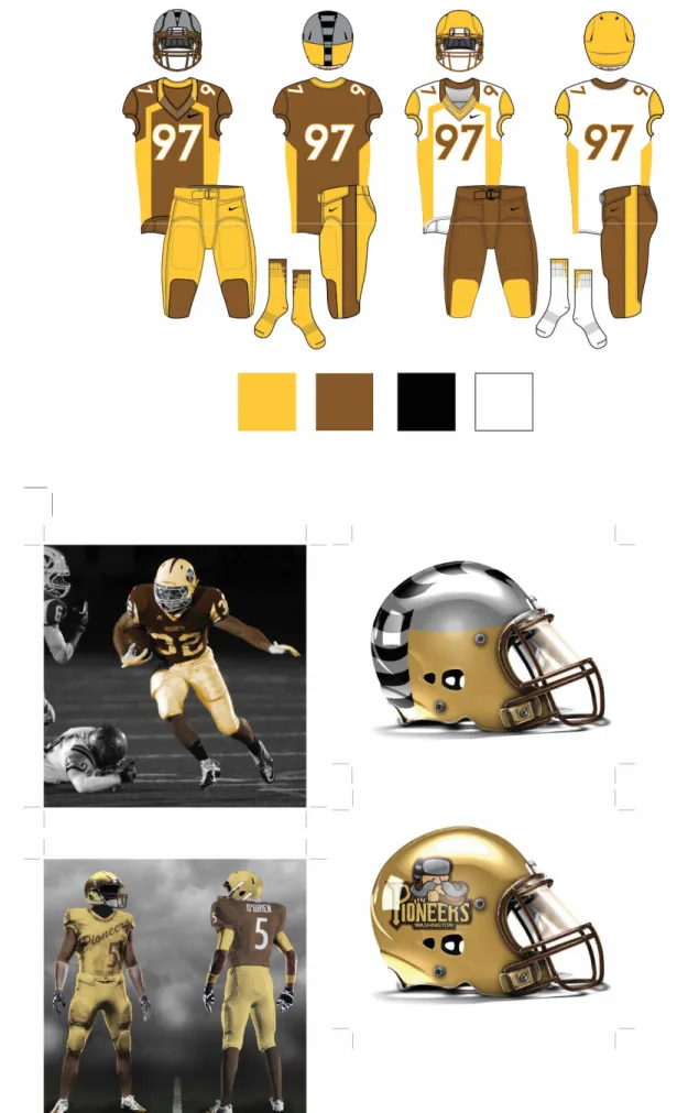 Figure 4: Football Uniforms and In AcƟon.  