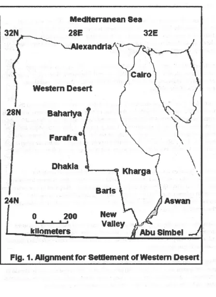 Fig. 1. Alignment for Settlement of Western Desert 