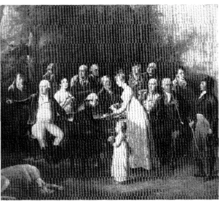 Fig.  l.  Familjen  von  Gey- Gey-m liller  på  Hollen burgs  slott  nära  Wien  med  Betty  von  Geymliller  som  lil~n  flicka  i  fcirgrunden