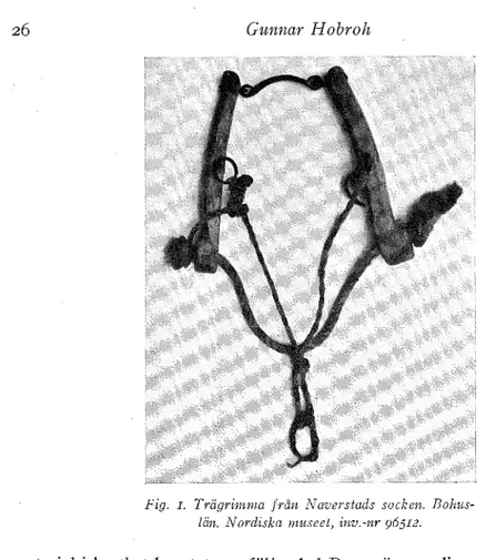 Fig.  I.  Trägrimma  från  N averstads  socken.  Bolms- Bolms-län.  Nordiska  museet,  inv.-nr  96SI2