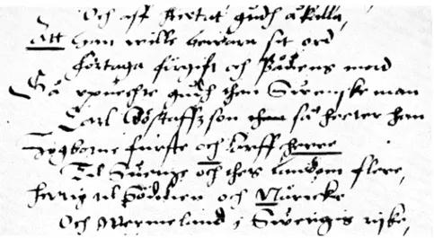 Fig.  1.  Ljungo  Thomas:  Then suensko Liturgim ... härkomst r. 214-222.  Hskr.  Dylta