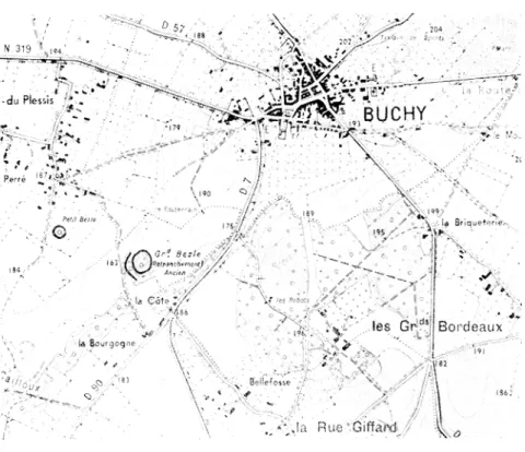Fig.  1.  Karta  över  Buchy-trakten. 