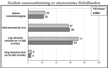 Figur 1. Ekonomiska förhållanden - Irakier i Malmö