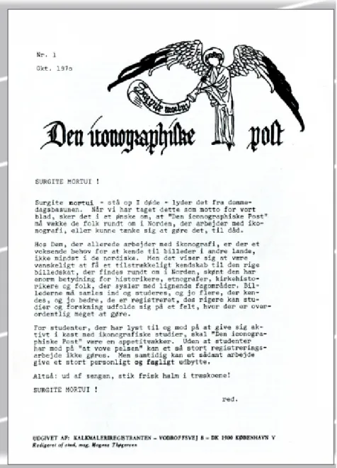 Fig. 1. Omslag och första sidan till tidskriftens första nummer, utgivet i oktober 1970.