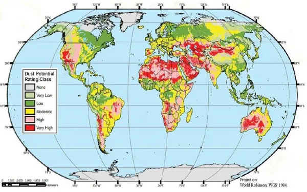 Figure 5: Global Dust Potential Map   