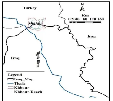 Figure 1: Location of the Khabour River Basin (Abbas et al., 2016 a) 