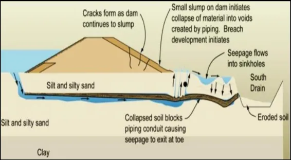 Figure 10: Piping through dam foundations. 