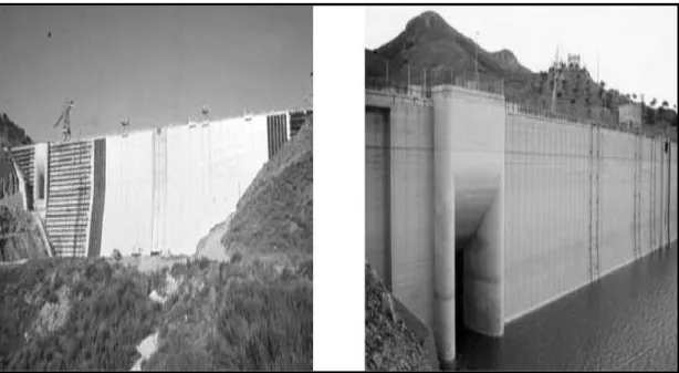 Figure 11: Pracana Dam affected by Alkali Aggregate Reaction during and  after rehabilitation by water proofing