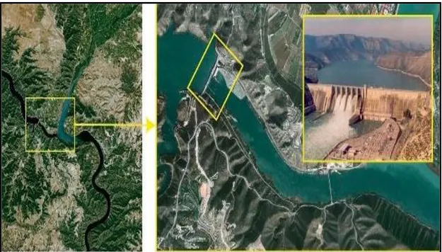 Figure 13: Left: Location of Mequinenza dam.                                             