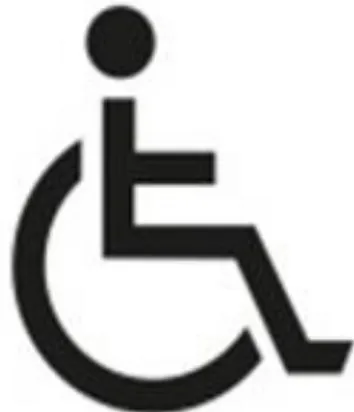Figur 2: Bild på den grafiska symbolen för tillgänglighet för rullstolsanvändare. 