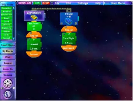 Figure 2.4: Lego Midstorm programming environment