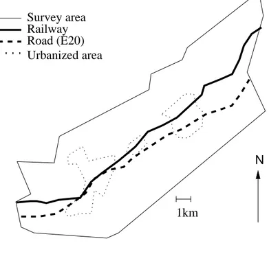 Figure 2. Sketched map over the research area.