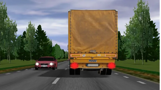 Figure 5: Overtaking situation involving a truck. 