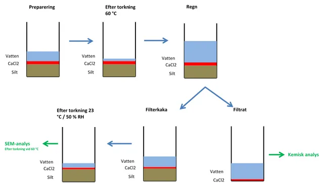 Figur 3. Schematisk skiss över försöksförloppet. 