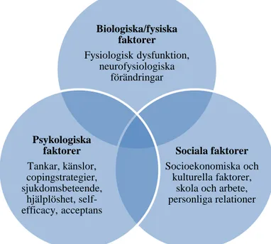 Figur 1. Den biopsykosociala modellen vid långvarig smärta. 