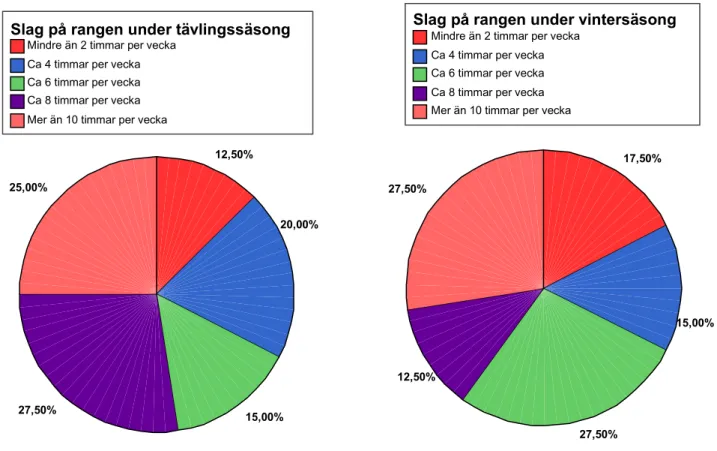 Figur 14 Antal timmar spelarna lägger på rangen 