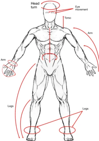 Figure 9. Input methods based on the human anatomy. 