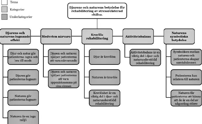 Figur 1. Kategoriträd som illustrerar tema, kategorier och underkategorier. 