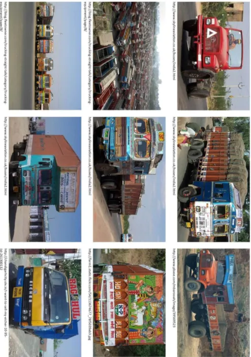 Figure 10 - Examples of commonly used trucks in India 