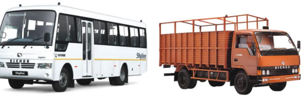 Figure 13 - Eicher bus and 11.10 truck    