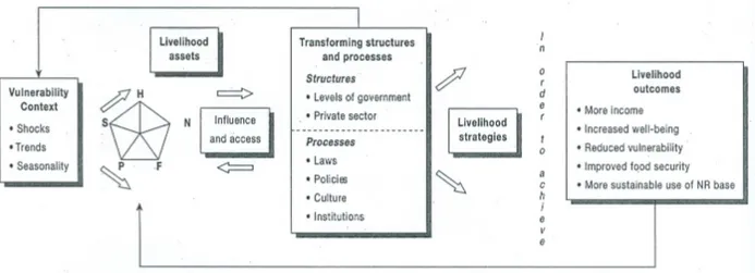 Figure 1-1: The sustainable livelihood framework  Source: Rigg 2007:31 