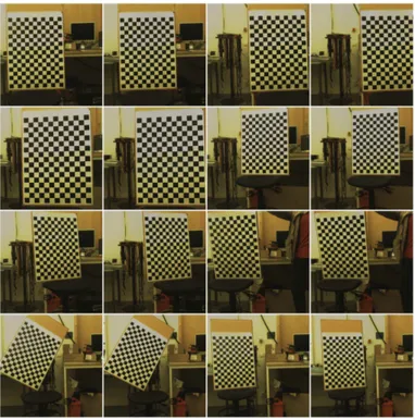 Figure 5: Checker board image pairs from stereo rig