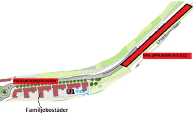 Figur 11 Skissen över nya upplagsplatsen (U2) 