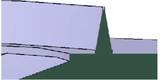 Figure 4. Picture of the abutment with named parts and measurement. 