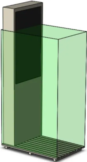 Figur 7 - Grön volym illustrerar en pallstorlek. 