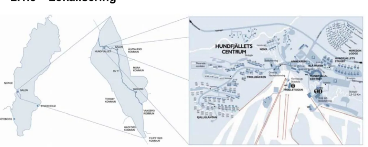 Figur 1: Lokalisering av Hundfjället 