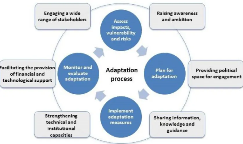 Figure 3 Adaptation cycle under the UN climate change regime- how do parties address adaptation? 