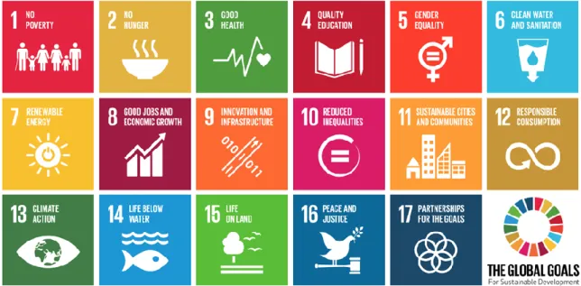 Figure 12: The 17 UN Sustainable Development Goals  Source: http://www.gfgd.org/globalgoals 