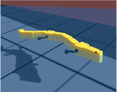 Figur 3-1. Roboten Salamander simulerad i WEBOTS [32]. 