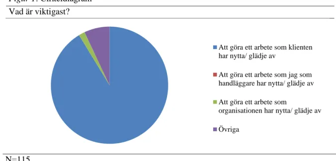 Figur 1: Cirkeldiagram  Vad är viktigast? 