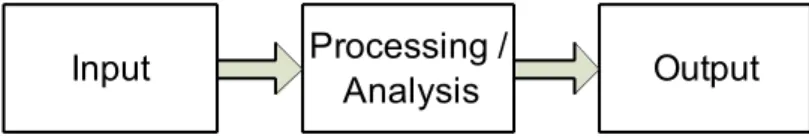 Figure 3 Input, processing/analysis, output 