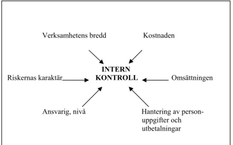 Figur 1. Vad påverkar utformningen av intern kontroll?   