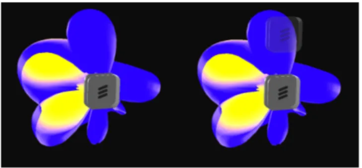 Figure 5: “Antenna height” setting change provided instant visual feedback by showing a semi-transparent base station element.