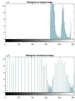 Figure 2 Image enhancement via histogram equalization 