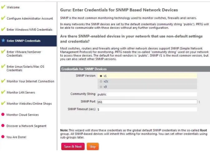 Figure 12: Configuring PRTG with auto feature.  