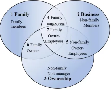 Figure 1: Interrelation within Family businesses (adapted from Taqiuri &amp; Davis, 1982) 
