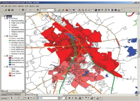 Figure 7 GIS screen shot using ArcMap software. Graeff and Loui (2008, pg.2) 