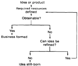 Figure 2.1 Idea still-born (Source: Birley, 1985, p.3).