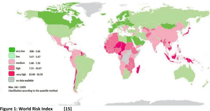 Figure 1: World Risk Index  [15] 