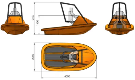 Figure 3.4: The new Rescue Vessel designed by Fredrik Falkman