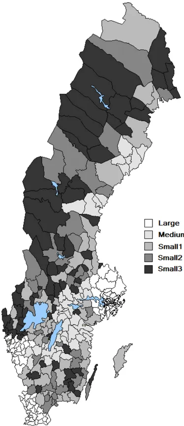 Figure 4 Regional divisions in Sweden